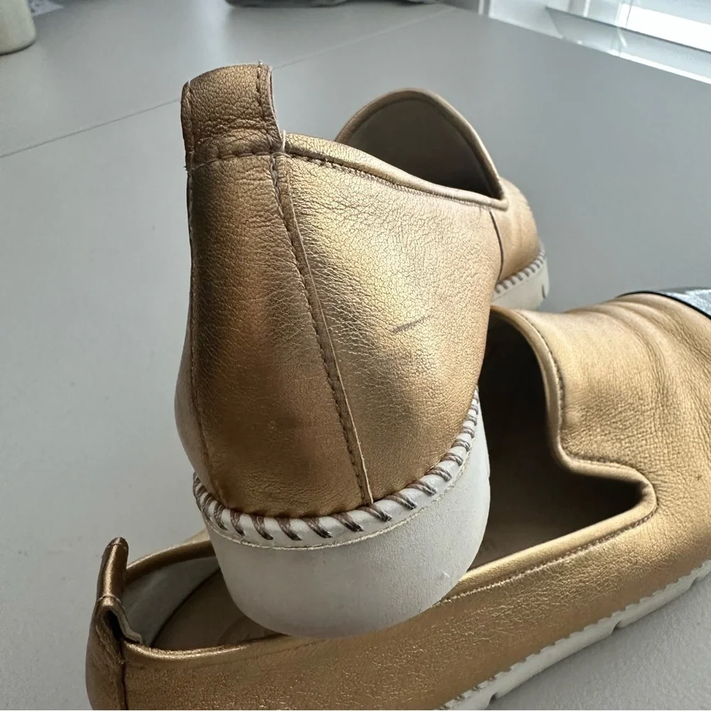 PAUL GREEN ‘Daniella’ Metallic Soft Leather Loafers Women’s Size 9.5 - Picture 10 of 12